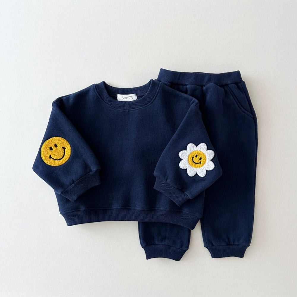 Cotton 2-piece set with daisy print – soft, breathable, elastic waistband | Baby & toddler outfit