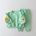 Cotton 2-piece set with daisy print – soft, breathable, elastic waistband | Baby & toddler outfit