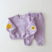 Cotton 2-piece set with daisy print – soft, breathable, elastic waistband | Baby & toddler outfit