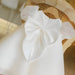 Flower girl dress with tulle skirt – satin top, floral appliqués, removable bow | occasion wear