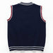 Knitted cotton sleeveless pullover with bear print – soft, breathable, ribbed trims | toddler jumper