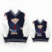 Knitted cotton sleeveless pullover with bear print – soft, breathable, ribbed trims | toddler jumper