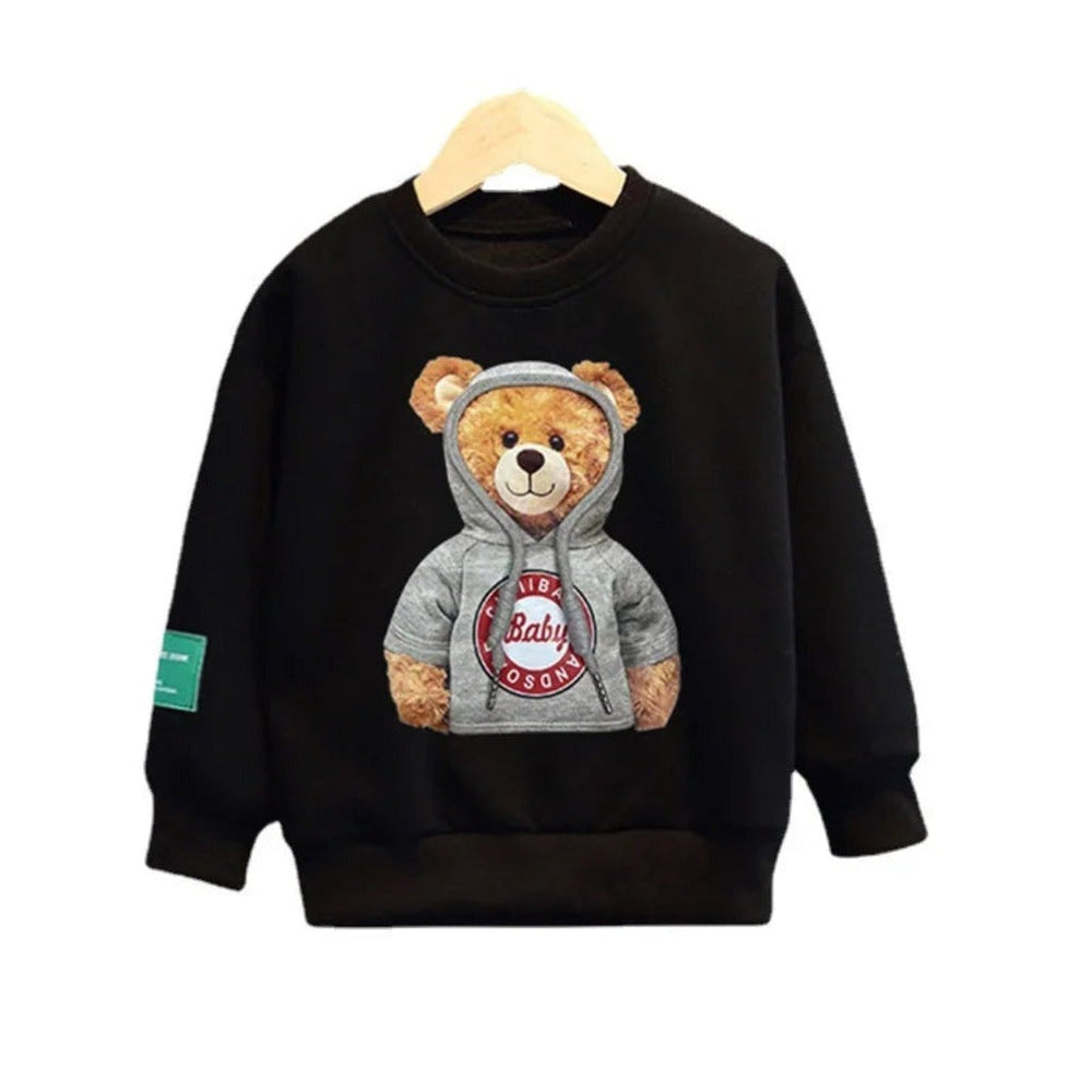 Boys' bear print jumper and trousers set – soft, comfortable fit | joggers