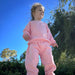 Cotton 2-piece set with daisy print – soft, breathable, elastic waistband | Baby & toddler outfit