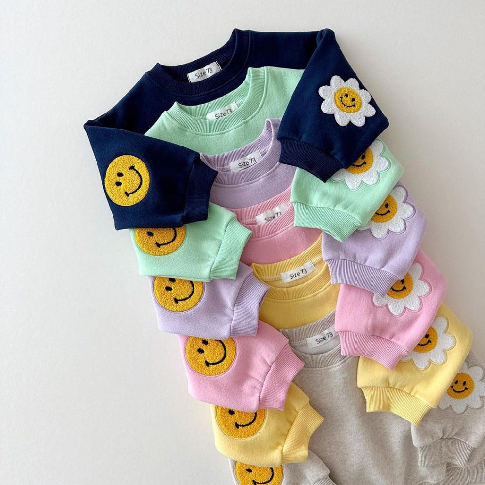 Cotton 2-piece set with daisy print – soft, breathable, elastic waistband | Baby & toddler outfit