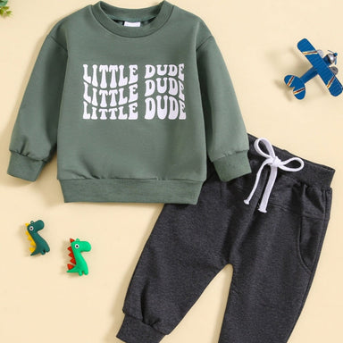 Baby & toddler 2-piece set – organic cotton jumper & joggers | boys