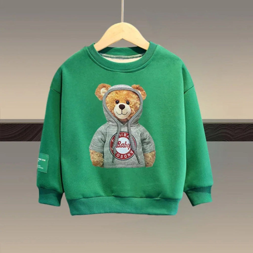 Boys' bear print jumper and trousers set – soft, comfortable fit | joggers