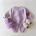 Bear sleeve jumper & joggers set – organic cotton, elastic waist | Baby & toddler