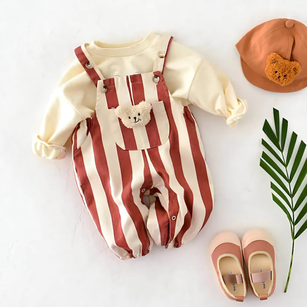 Baby & toddler denim jumpsuit made from organic cotton – adjustable straps | dungarees