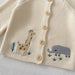 Baby animal knitted cardigan with soft cotton – button fastening, unisex | Baby knitwear