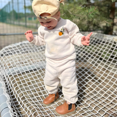 Fleece-lined two-piece set – soft, warm, elasticated waist | baby & toddler outfit