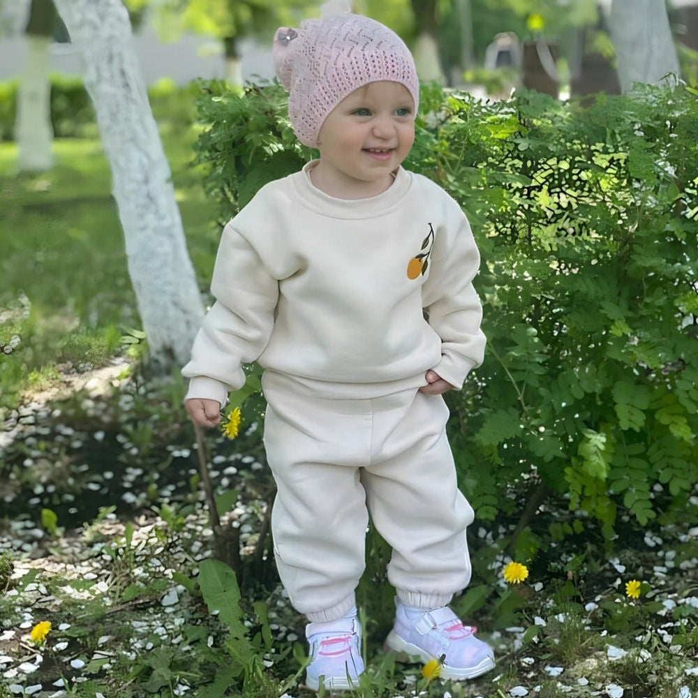 Fleece-lined two-piece set – soft, warm, elasticated waist | baby & toddler outfit