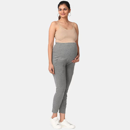 Maternity trousers with adjustable belly band – soft, stretchy & breathable | for pregnancy