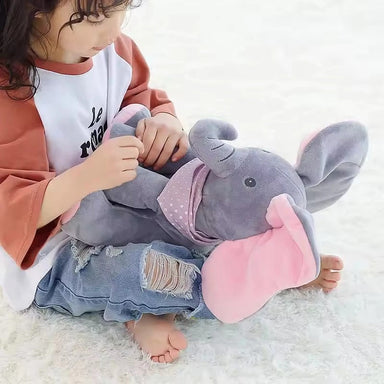 Interactive peekaboo elephant soft toy – moving ears, soft sounds | Baby toy