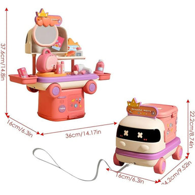 Role play truck with kitchen, doctor and make-up sets – creative pretend play | for kids 3+