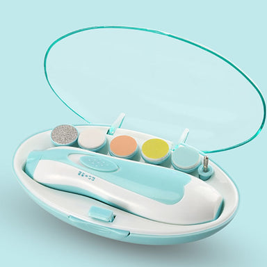 Electric baby nail file – quiet motor, 6 attachments | newborns