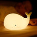 Whale night light with colour-changing LED – rechargeable, touch control | for kids' rooms