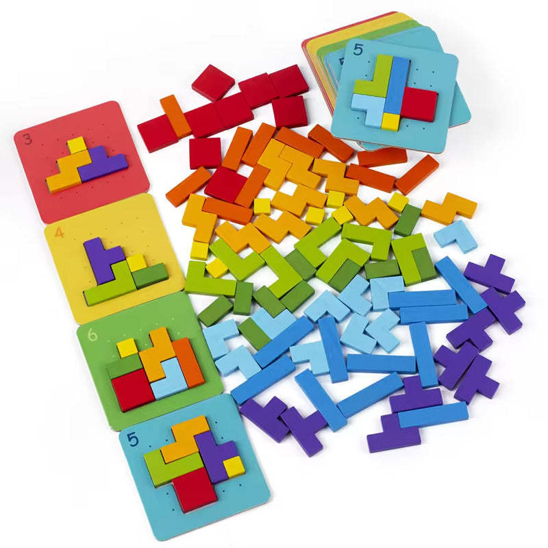 Building and puzzle set with 87 logic blocks – boosts creativity and logical thinking | kids 3+