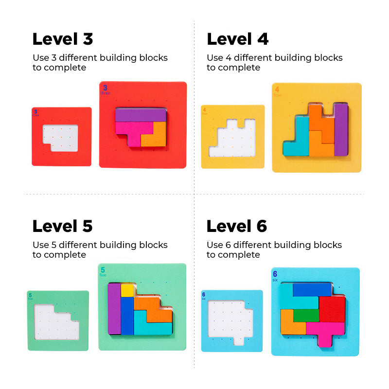 Building and puzzle set with 87 logic blocks – boosts creativity and logical thinking | kids 3+