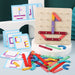 Wooden pegboard boosts creativity and fine motor skills – pattern cards, 42 pegs | educational toy