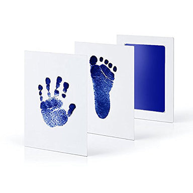 Baby hand and footprint kit creates a lasting keepsake – with name and date space | new parents