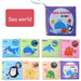 Fabric baby book with tags – sounds, cotton, 15x14 cm | sensory toy