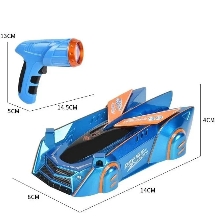 RC car drives on walls and ceilings – laser control, rechargeable, stunts | remote control toy