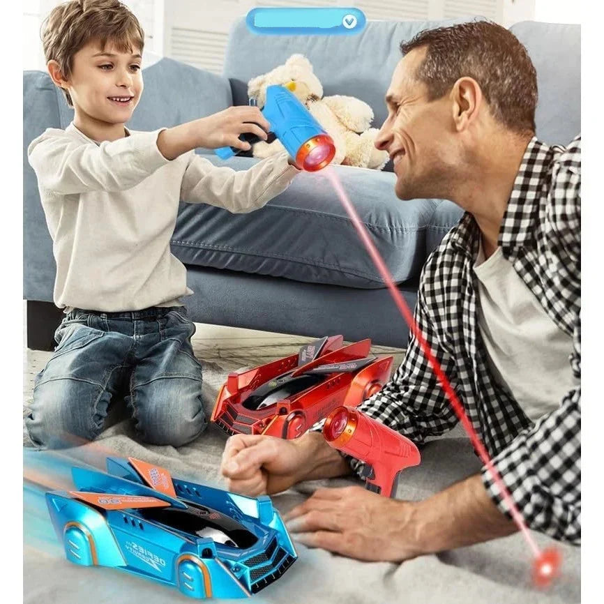 RC car drives on walls and ceilings – laser control, rechargeable, stunts | remote control toy