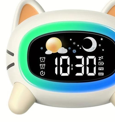Digital sleep trainer alarm clock with white noise – colour-coded cues, dimmable night light | kids