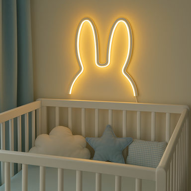 Rabbit night light with USB charging – colour changing, soft glow | for kids