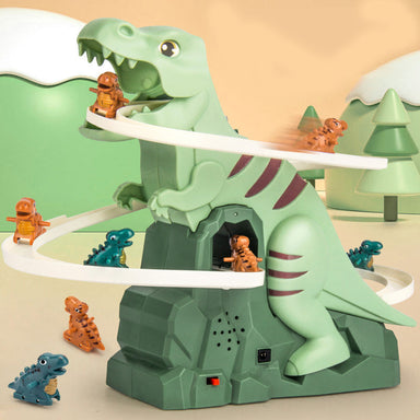Dino race track climbs automatically – LED lights & sound | kids' toy