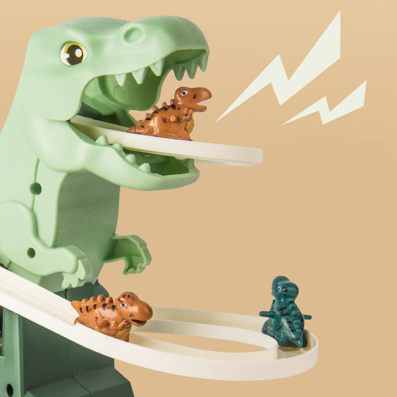 Dino race track climbs automatically – LED lights & sound | kids' toy