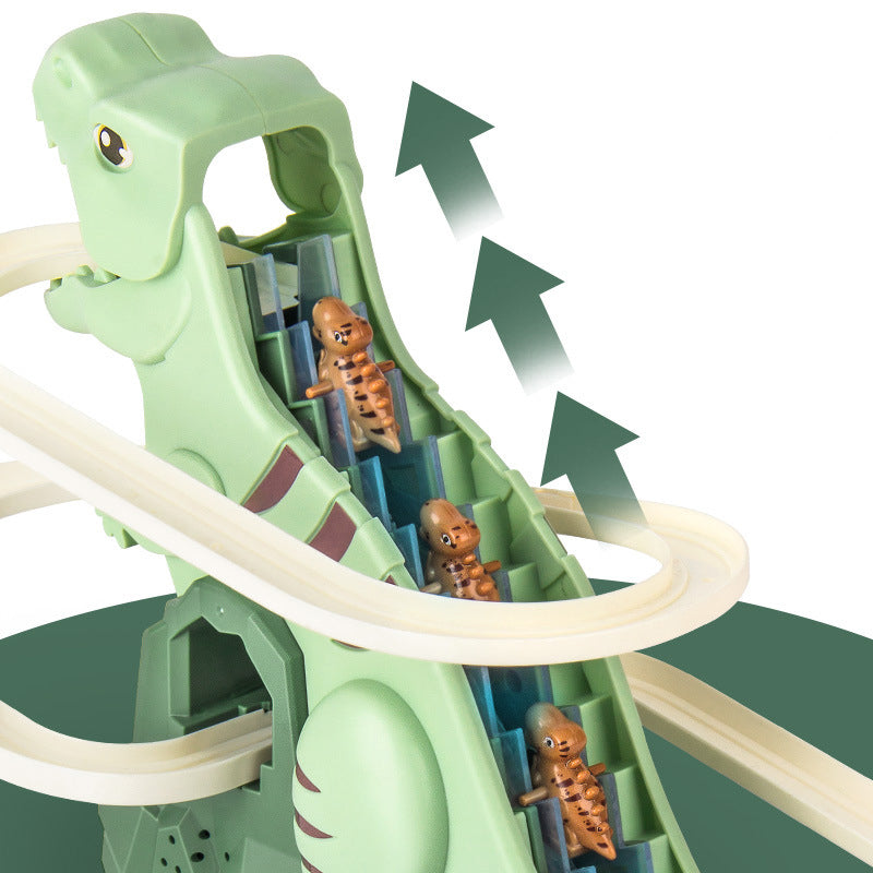 Dino race track climbs automatically – LED lights & sound | kids' toy
