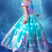Light-up mermaid princess dress – with crown, wand and wig | Dress-up set