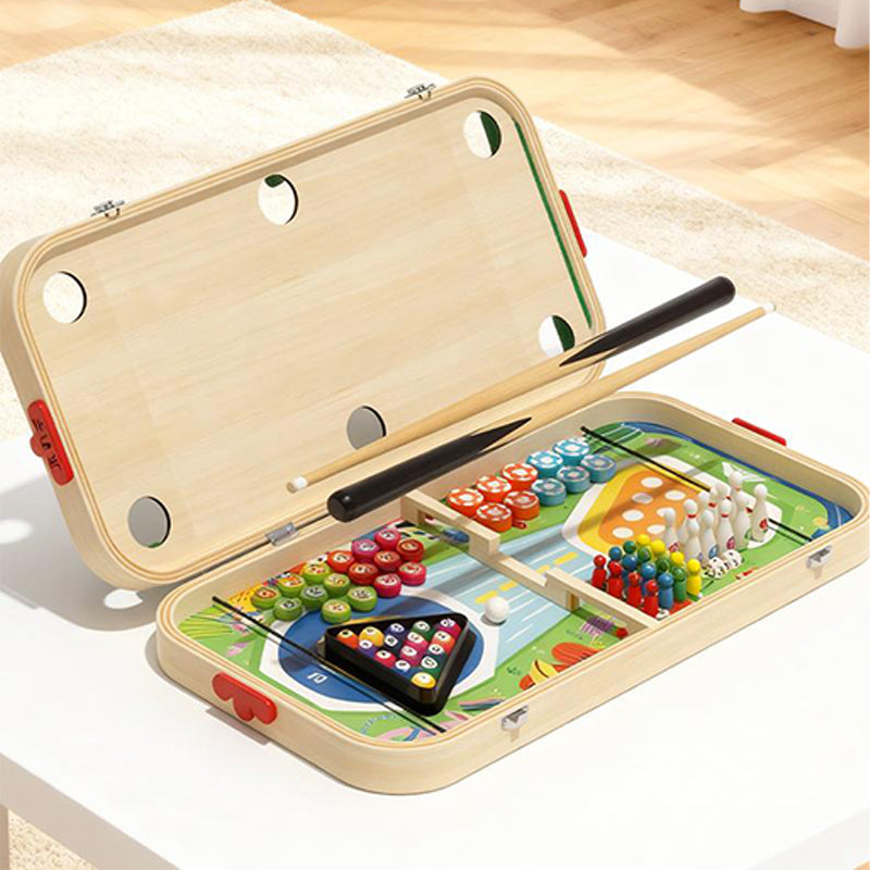 6-in-1 wooden play table with six classic games – durable, child-safe | for kids