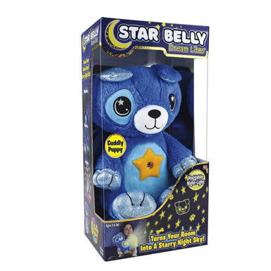 Night light soft toy with star projection – soothing glow, multiple colours | kids' bedtime light