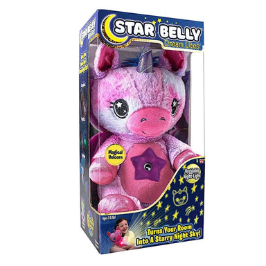 Night light soft toy with star projection – soothing glow, multiple colours | kids' bedtime light