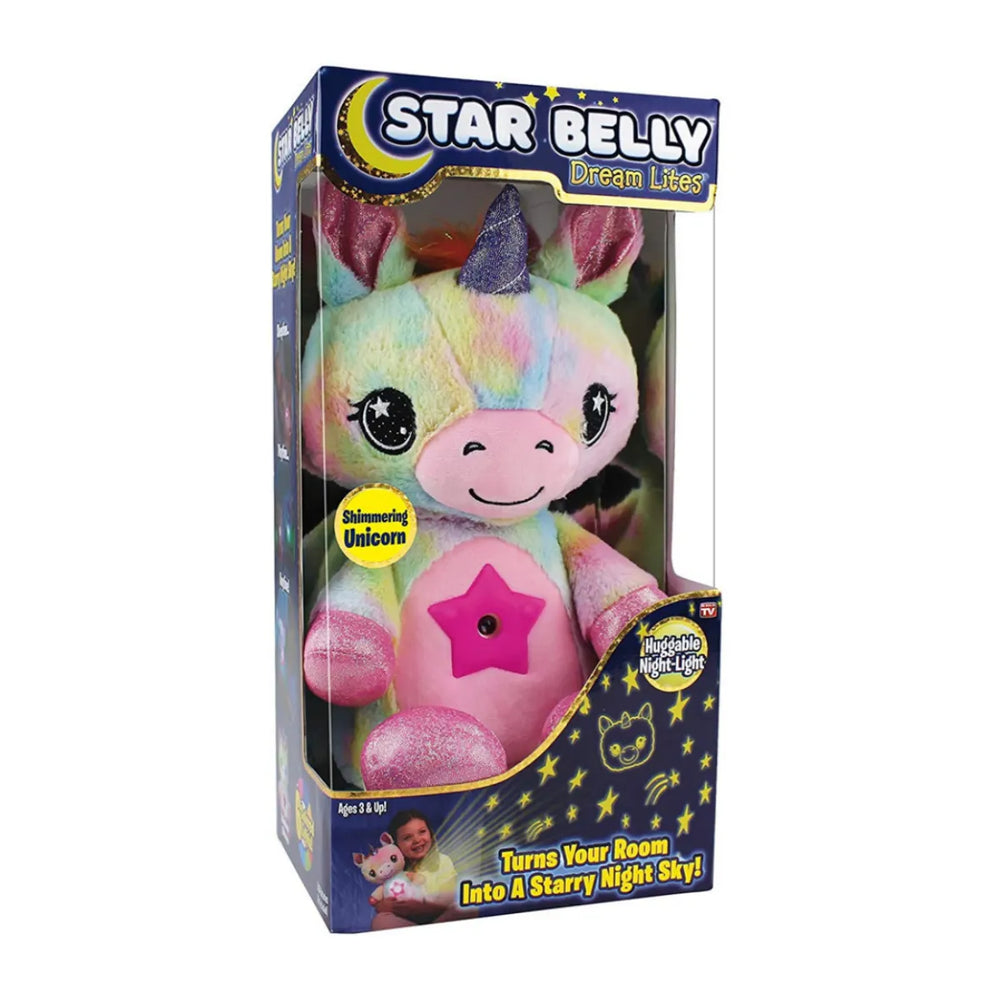 Night light soft toy with star projection – soothing glow, multiple colours | kids' bedtime light