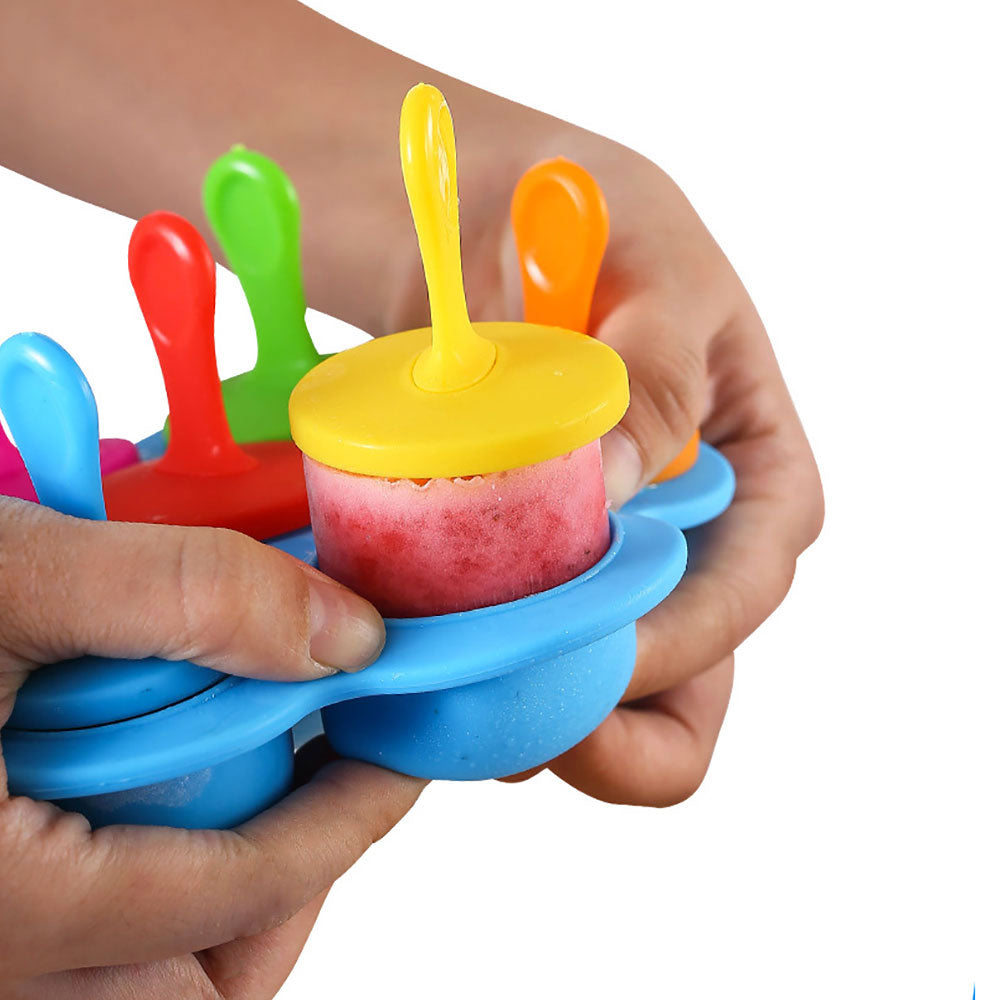 Silicone ice lolly maker – 7 shapes, dishwasher safe | kids