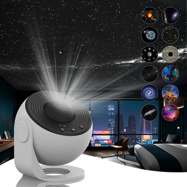 Star projector with 360° rotation – 12 colours, USB powered | Night light
