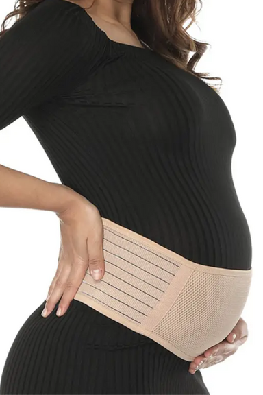 Maternity support belt eases bump and back strain – adjustable, breathable | pregnancy band