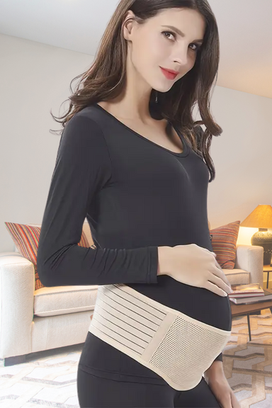 Maternity support belt eases bump and back strain – adjustable, breathable | pregnancy band